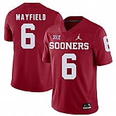 Oklahoma Sooners 6 Baker Mayfield Red College Football Jersey Dzhi,baseball caps,new era cap wholesale,wholesale hats
